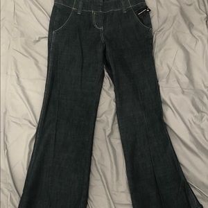 INC Dark Denim Extra Wide Leg Jeans